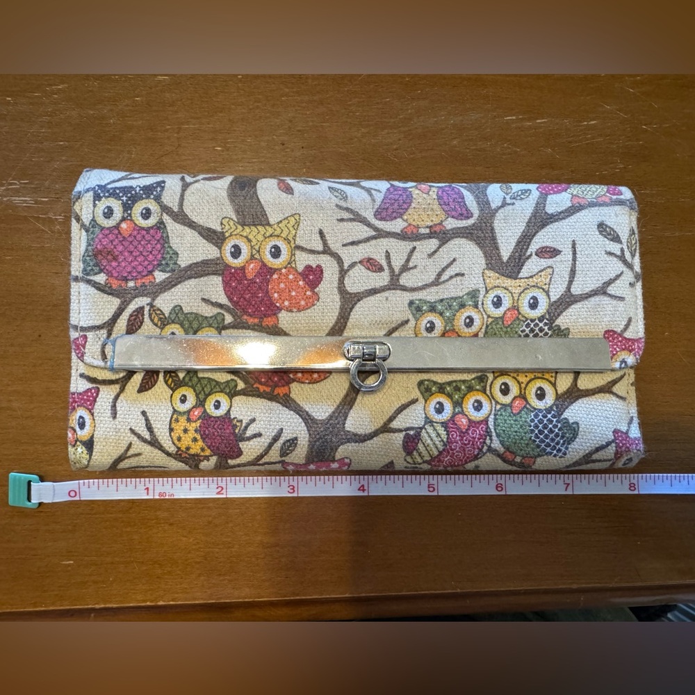 Colorful fabric owl wallet